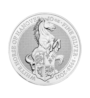 Moneda White Horse of Hanover Plata 10 oz 2021 - Serie Bestias de la Reina - INVERMONEDA