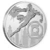 Perspectiva lateral de la cruz de la moneda de plata Green Langern de 1 onza de 2023
