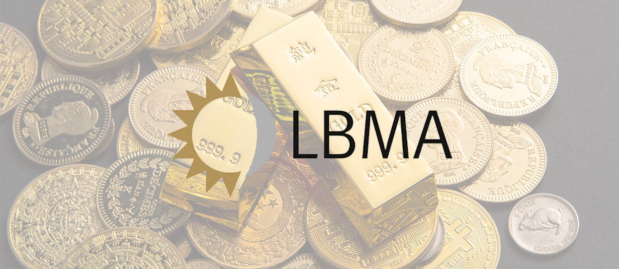 Monedas y lingotes de oro con el sello LBMA