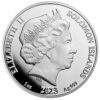Perspectiva frontal de la cara de la moneda de plata Pi de 1 onza de 2023