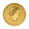 Perspectiva frontal de la cara de la moneda de oro Growling Cougar, de 1 onza de 2015