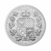 Perspectiva frontal de la cara de la moneda de plata The Allegories de Galia y Germania