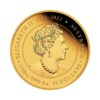 Cara de la e la moneda de oro Año del Dragón de 1/10oz de 2024, con el rostro de la reina Isabel II