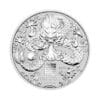 Perspectiva frontal de la moneda de plata del Año del Dragón de 1/2oz de 2024, con la imagen del animal en el centro de la moneda