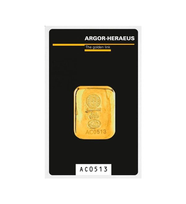 Lingote Argor Heraeus 50 g Oro