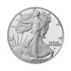 Perspectiva frontal de la cara de la moneda de plata American Eagle de 1 onza de 2024, con la imagen del águila