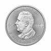 Perspectiva frontal de la cara de la moneda de plata Maple Leaf de 1 onza de 2024