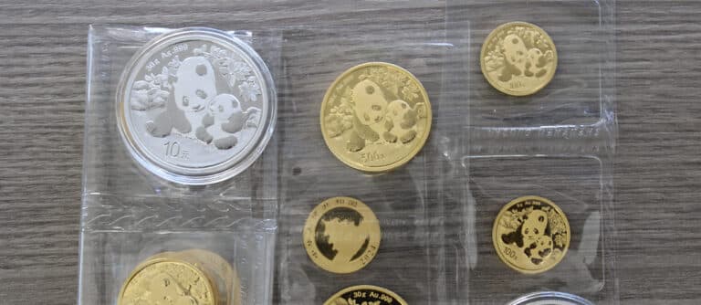 Monedas de oro y plata del Panda Chino de 2024