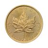 Perspectiva frontal de la cruz de la moneda de oro Maple Leaf de 1oz de 2024