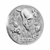 Perspectiva lateral del canto de la moneda de plata 125 aniversario The Perth Mint de 1oz de 2024