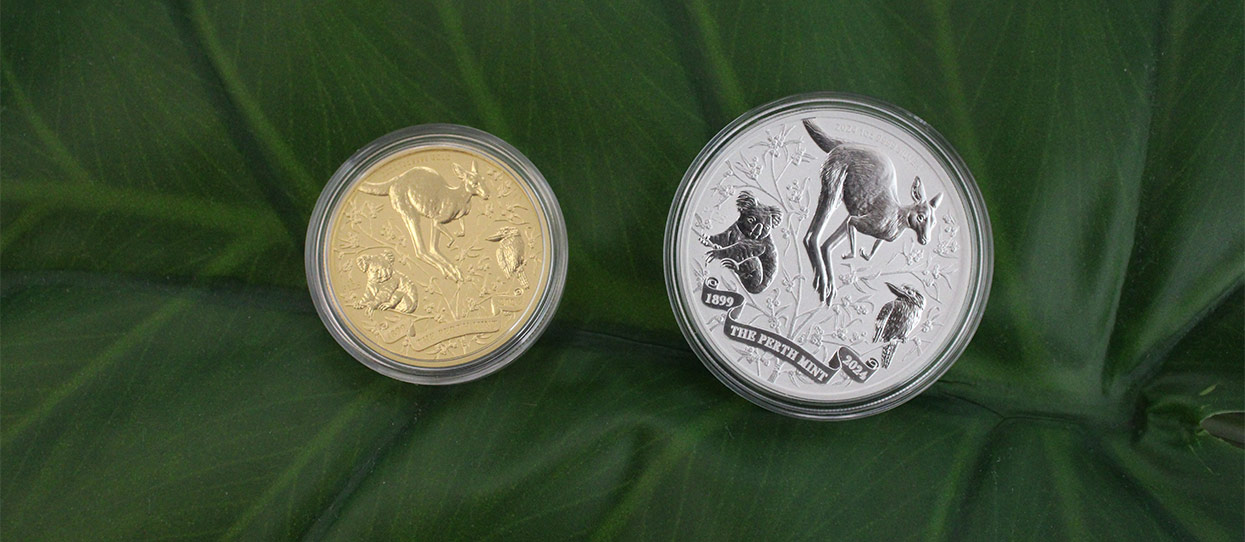 Monedas conmemorativas de oro y plata del 125 aniversario de The Perth Mint