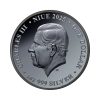 Perspectiva frontal de la cara de la moneda de plata dorada Año de la Serpiente de 1/4oz de 2025,