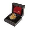 Perspectiva frontal del packaging de la moneda de plata dorada Año de la Serpiente de 1/4oz de 2025,