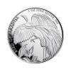 moneda-ave-del-paraiso-plata-1-oz-2023 Perspectiva frontal de la cara de la moneda de plata Ave del paraíso de 1oz de 2024, que muestra al ave batiendo sus alas y pasando cerca de una planta