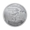 Moneda-de-plata-Mickey-Mouse-Barco-de-Vapor-de-1oz-de-2024 Perspectiva frontal de la cara de la moneda de plata Mickey Mouse Barco de Vapor, con el ratón montado encima de la nave