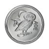 moneda-buho-ateniense-plata-1-oz-2024 Perspectiva frontal de la cruz de la moneda de plata Búho Ateniense de 1oz de 2024 acuñado en Santa Helena