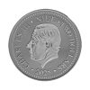Perspectiva frontal de la cara de la moneda de plata Fénix de 1oz de 2025, con el rostro del monarca Carlos III