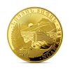 Perspectiva frontal de la moneda de oro Arca de Noé de 1/4oz de 2025, con el símbolo del Espíritu Santo sobre el monte Ararat