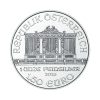 Perspectiva frontal de la cara de la moneda de plata Filarmónica de Viena de 1oz de 2025, que muestra al órgano de la orquesta