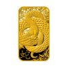 Perspectiva frontal del lingote de oro Año de la Serpiente de 10gr de Argor-Heraeus, que muestra al animal enrroscado sobre si mismo