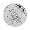 Perspectiva frontal de la cruz de la moneda de plata Kookaburra de 1oz de 2025, con un diseño que celebra su 35 aniversario