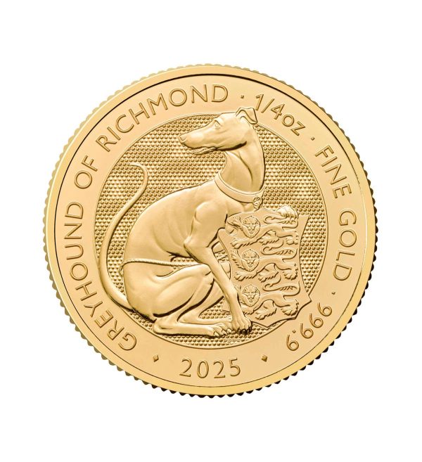 Moneda Galgo de Richmond Oro 1/4 oz 2025 - Serie Tudor Beasts