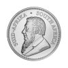 Perspectiva frontal de la cara de la moneda de plata Krugerrand de 1oz de 2025, con el rostro de Paul Kruger