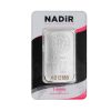 Perspectiva frontal del lingote de plata de 1oz de Nadir Metal Rafinery