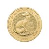 Perspectiva frontal de la cruz de la moneda de oro Galgo de Richmond de 1oz de 2025
