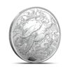 Perspectiva lateral de la moneda de plata Tortuga de 1oz de 2025 y que pertenece a la colección Maravillas del Océano