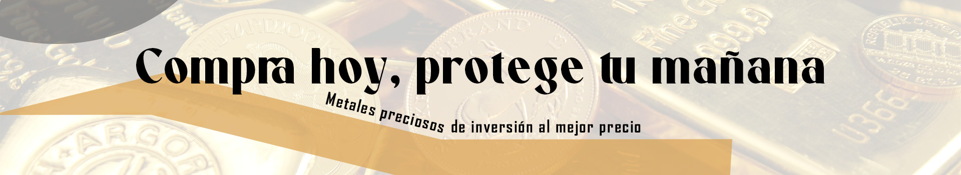 Banner de la promoción de descuentos de lingotes de oro