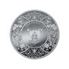 Perspectiva frontal de la cara de la moneda de plata Durga de 1oz de 2025 de la colección Diosa hindú