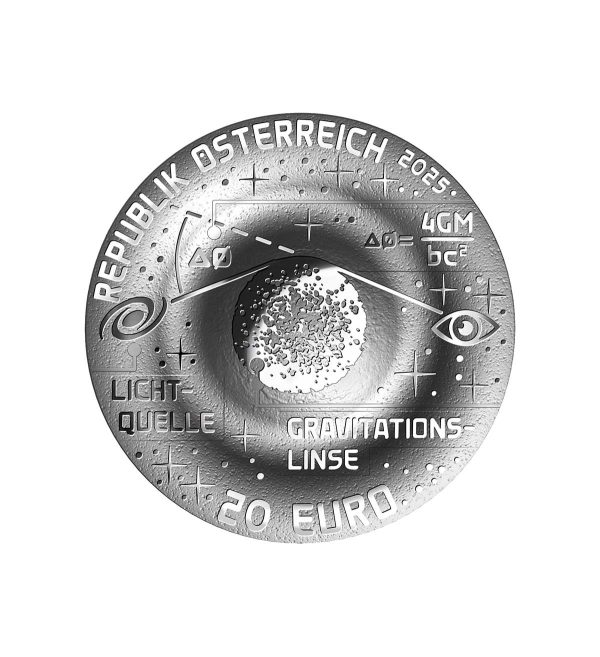 Moneda Anillo de Einstein Plata Policromada 22,42g 2025 — Belleza del universo