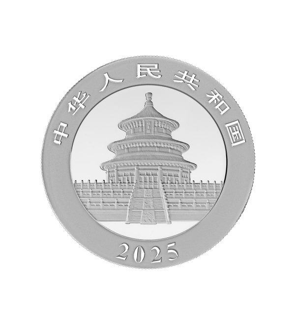 Moneda Panda Chino Plata Dorada 30 g 2025