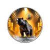 Perspectiva frontal de la cruz de la moneda de plata Oso Liberty de 1oz de 2025, que muestra al animal en una bóveda del banco rodeada de lingotes