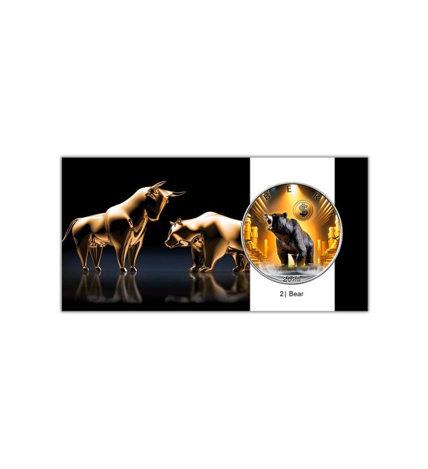 Moneda Oso Liberty Plata Policromada 1 oz 2025