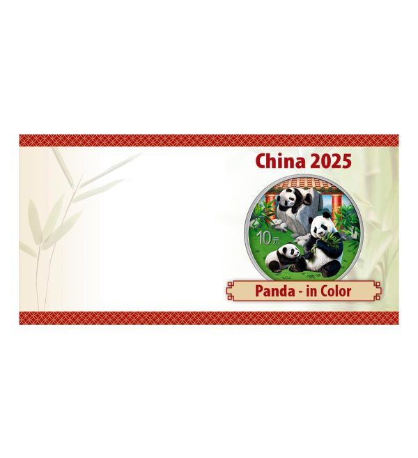 Moneda Panda Chino Plata Policromada 30 g 2025