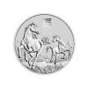 Perspectiva frontal de la moneda de plata Año del Caballo de 1oz de 2026