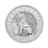 moneda-leon-britanico-plata-1oz-2025 Perspectiva frontal de la cruz de la moneda de plata León británico de 1oz de 2025