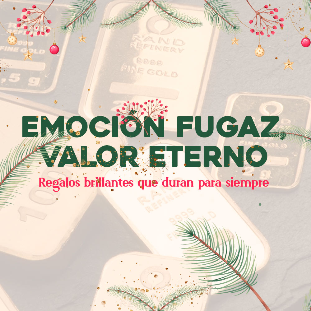 Banner de la promoción de descuentos de lingotes de oro, con el fondo de una serie de lingotes de diferentes refinerías