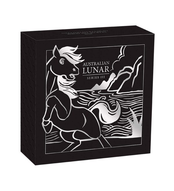 Moneda Año Caballo Plata dorada 1oz 2026 - Serie Lunar