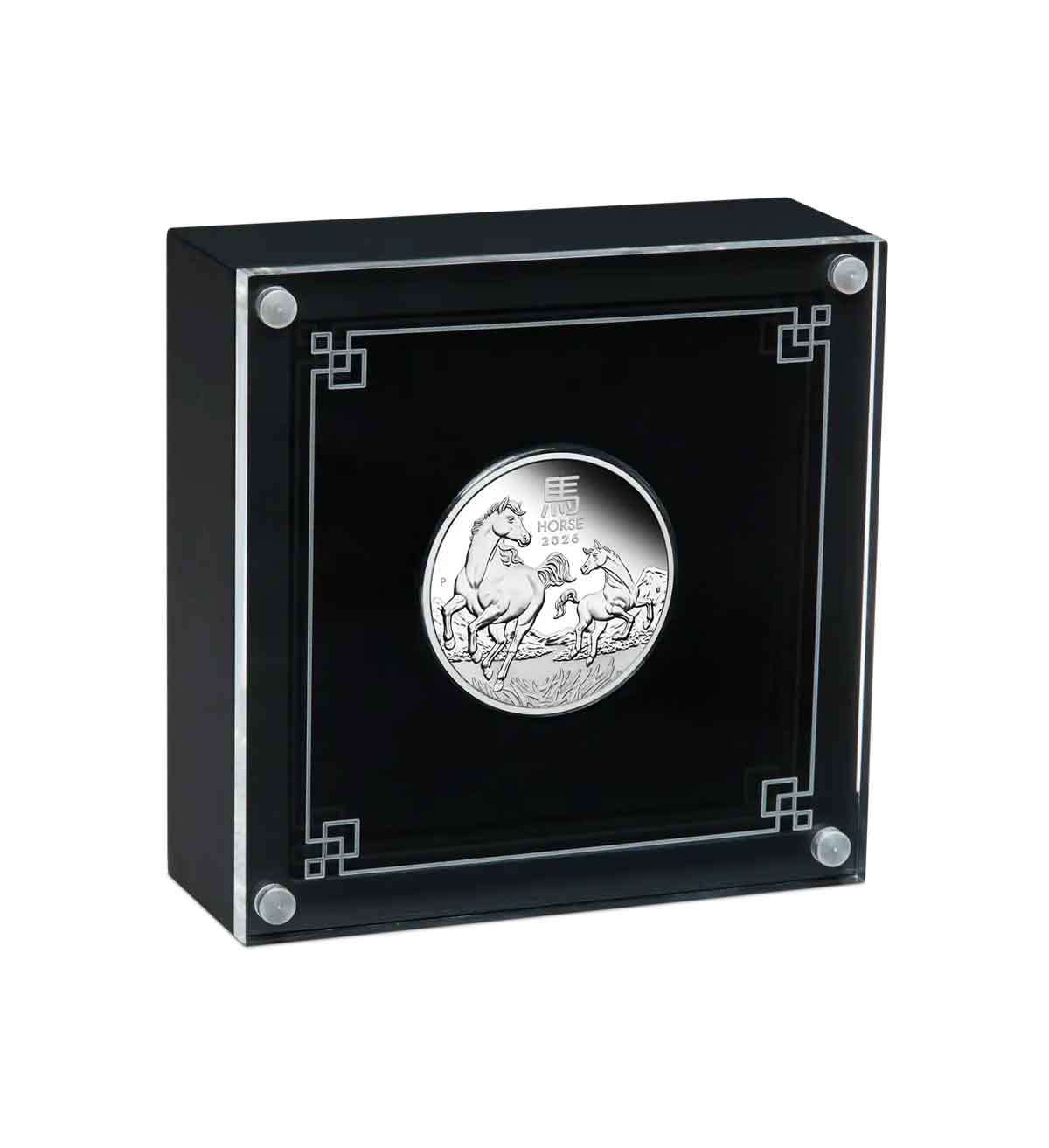 Moneda Año Caballo Plata 1 oz 2026 — Serie Lunar III — Edición Caja