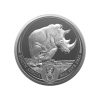 moneda-rinoceronte-plata-1oz-2025 Perspectiva frontal de la moneda de plata Rinoceronte de 1oz de 2025