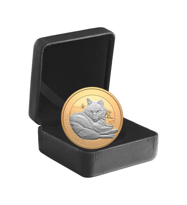 Packaging de la moneda de plata dorada Lobo gris de 1oz de 2025