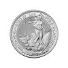 Perspectiva frontal de la cruz de la moneda de platino Britannia de 1oz de 2020, que muestra a la diosa portando un tridente