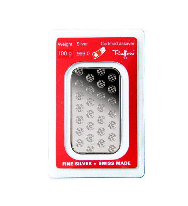 Lingote Argor-Heraeus Plata 100 g Minted