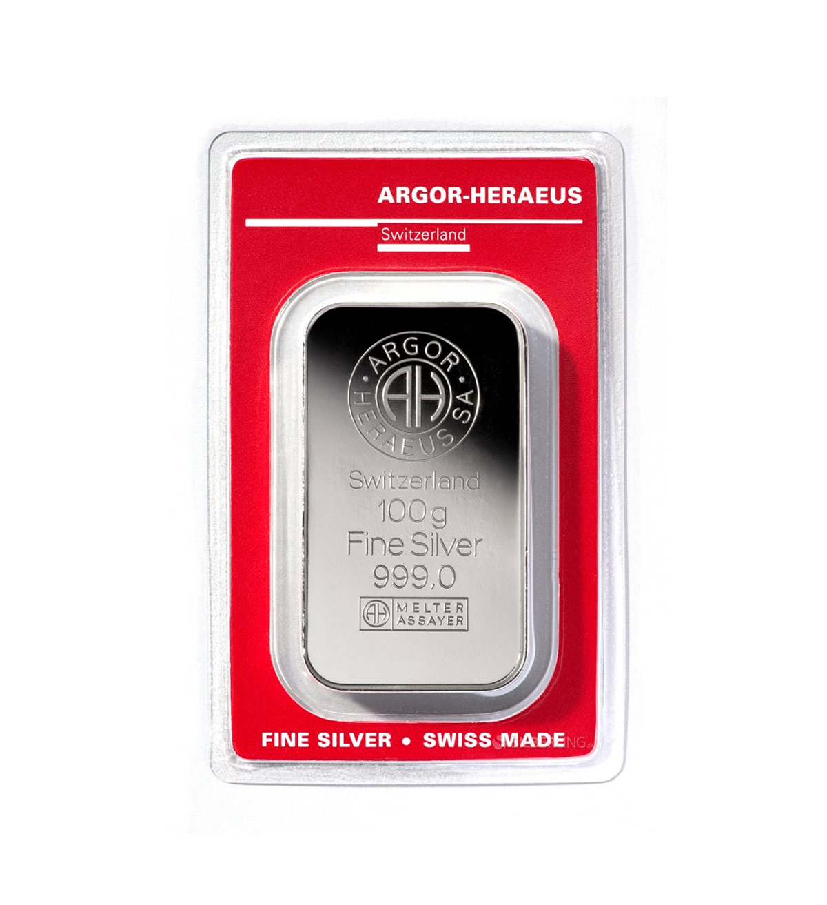 Lingote Argor-Heraeus Plata 100 g Minted