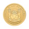 Perspectiva frontal de la cara de la moneda de oro Oso pardo de 1/10oz de 2026