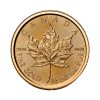 Perspectiva frontal de la cruz de la moneda de oro Maple Leaf de 1/4oz de 2026