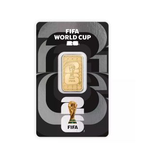 lingote-oro-fifa-5g Perspectiva frontal del lingote de oro FIFA de 5g